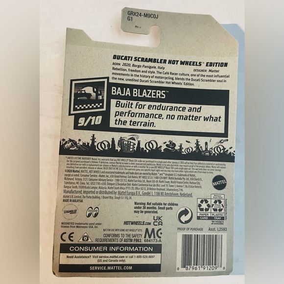 Hot Wheels Motorcycles HW450F Racer & Ducati Scrambler Baja Blazer NIB - Picture 5 of 9